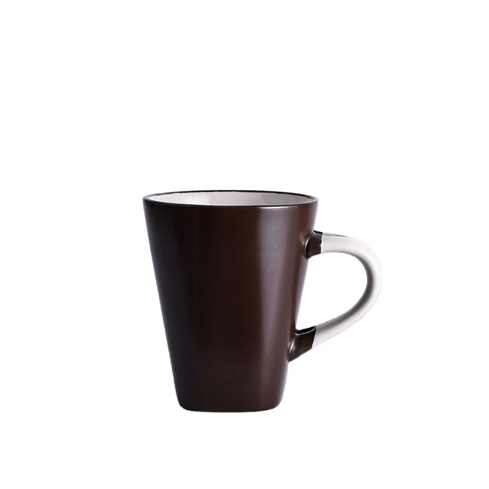 Großhandel matt wieder verwendbare Tee Milch Keramik becher benutzer definierte Logo Porzellan Cappuccino Kaffeetasse