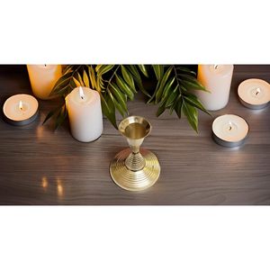 Pure <b>Brass</b> Metal Candle Stand Table Candle Holders & Wedding Gift Centerpiece Living Room Pillar & <b>Lanterns</b> - Product Image 2