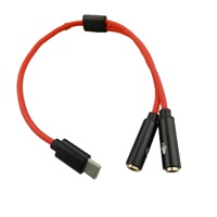 Adaptateur USB-C vers double prise audio 3,5 mm avec puce DAC numérique, 28 cm, pour casque et microphone, idéal pour le gaming et le streaming en direct