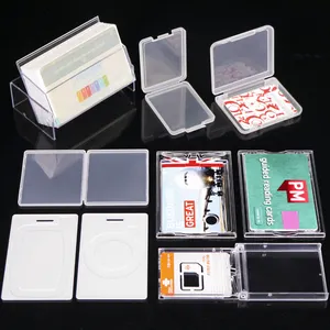 Plástico Armazenamento Photocard Slim Acrílico Memória Credit ID SIM Card Bandeja Titular Clear Name NM Card Packaging Business Card Case