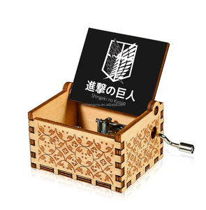 Anime Cartoon Wooden Music Box for Holiday Gifts & Souvenirs Wood Crafts Wooden Boxes & Wall Signs