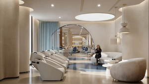 Modern Hair Salon Furniture with LED Lighting | Custom Luxury Beauty Hair Shop Interior Design & Fashion Spa Beauty Salon Decor - Product Image 4