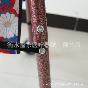 Xuhaode Walker With <b>Seat</b> Folding Steel Frame Dual Wheels Brakes <b>Storage</b> For Elderly - Product Image 4