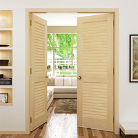 Portes battantes en bois composite MDF blanc pour l'intérieur des chambres d'hôtel et d'appartements modernes