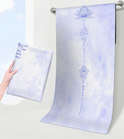 Tapis de yoga et de gym en daim écologique, impression couleur de haute qualité, 183 cm, vente en gros