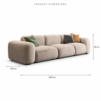 Le nouveau canapé d'angle moderne et minimaliste pour salon, canapé de luxe en tissu, canapé design de style maison