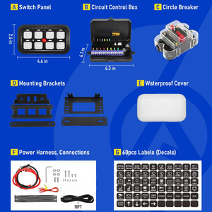 <b>RGB</b> 8 Button Switch Panel 12V Circuit <b>Control</b> Box For Car RV Retrofit Upgrade - Product Image 1