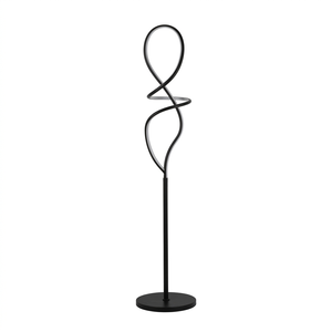 Lámpara de pie minimalista, elegante, con tira de aluminio de forma única y luz LED de 3000K para interiores. - Product Image 2