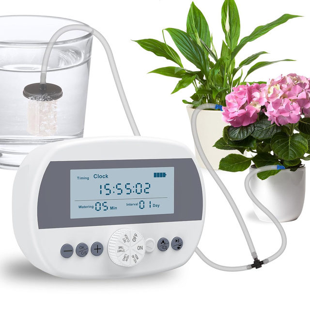 Smart  Automatic Plant Waterer Garden /Indoor,Programmable Drip  Water Timer System Kit  ,Humidity Detection Watering Irrigation