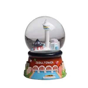 Pemandangan Turis Resin Korea Pemandangan Seoul Menara Salju Globe