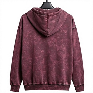 เสื้อฮู้ดดี้โอเวอร์ไซส์ผู้ชาย สีพื้น มีกระเป๋า แขนยาว สวมใส่สบายๆ สำหรับฤดูใบไม้ร่วง ผ้าฝ้าย 100% ผ้าเฟรนช์เทอร์รี่ถัก รุ่น 2027 - Product Image 2