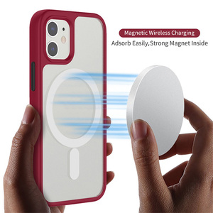 Coque de <span class=keywords><strong>t</strong></span>éléphone pour iPhone <span class=keywords><strong>11</strong></span> 12, dos rigide en PC givré, 2 en 1, hybride, mat, antichoc, cô<span class=keywords><strong>t</strong></span>é en TPU, coque arrière - Product Image 4
