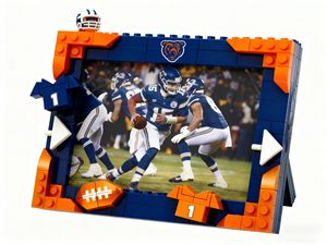 Cadre photo en blocs de construction à succès, thème football américain, compatible pour cadeau personnalisé et décoration de jour de match - Product Image 2