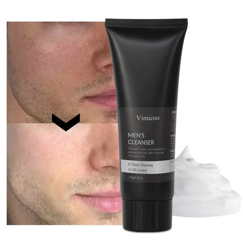 Custom LOGO Oil Control Moisturizing Hydrating Deep Cleansing Facial Cleanser Gel Face Wash For Men