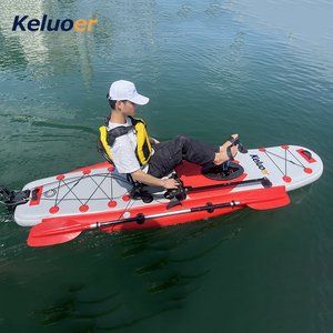 Canoë professionnel monoplace de haute qualité, kayak gonflable de pêche avec système de propulsion, nom du produit : bateau monoplace à propulsion par pédale M - Product Image 4