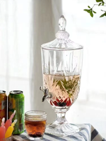 Distributeur de boissons en verre TGYW pour jus et bière, idéal pour les fêtes, mariages, avec robinet et tour à bière