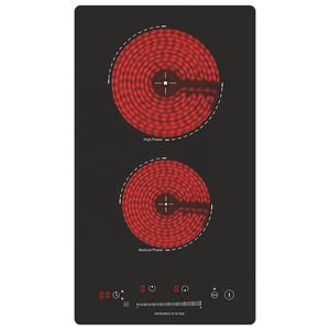 Table de cuisson à induction électrique Domino 2025 avec deux plaques en céramique intégrées, certifiée ETL UL, 220V - Product Image 2