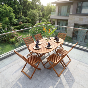 Wholesale Cheap Contemporary Eco-friendly Acacia Wooden <b>Foldable</b> <b>Garden</b> Chair for Villa Park Bedroom Kitchen & Courtyard Use - Product Image 4
