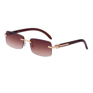Gafas de Sol Zzc sin Marco para Mujer, Lentes de PC Ligeras con Protección UV400 Clase 2, Montura Negra, Estilo Moderno para Viajes y Conducción - Product Image 3