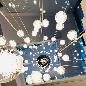 Lustre en cristal de style européen en gros, <span class=keywords><strong>luminaire</strong></span> suspendu long pour villa, salon, escalier tournant - Product Image 3