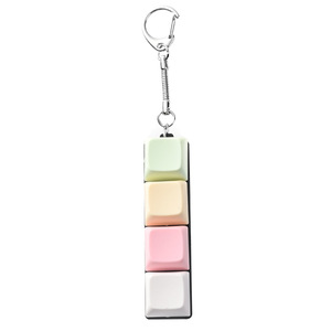 Porte-clés anti-stress en forme de touche de clavier, jouet à presser, bouton mécanique en plastique, clicker, décoration de porte-clés fidget - Product Image 5