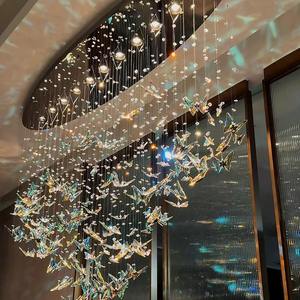 Nordic moderno dormitorio comedor Villa sala de estar lámpara colgante mariposa cristal araña Luz - Product Image 4