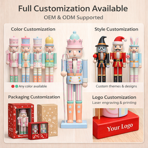 Artisanat en bois Décoration de fête de Noël Fait à la main Finition brillante Style classique Peint <span class=keywords><strong>Roi</strong></span> Souris <span class=keywords><strong>Casse</strong></span>-<span class=keywords><strong>noisette</strong></span> pour la décoration - Product Image 2