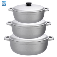 Casserole en aluminium moulé sous pression de bonne qualité, 26 cm, ustensiles de cuisine, ensemble de casseroles en aluminium moulé