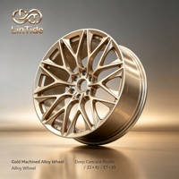 Nouvelle jante forgée en aluminium bronze mat, multi-rayons 5x112, style Euro, tuning sport, avec enjoliveur central personnalisé