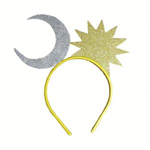 Children's Day Christmas Party Kids Aircraft Shaped Glitter <b>Headband</b> Blue and White for Girls One Size Fits All - Product Image 4