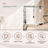 Équipement de fitness commercial pour la maison, machine d'entraînement multifonctionnelle de Pilates, Reformer Pilates portable en bois, studio de Pilates