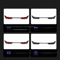 Feux arrière LED à effet écaille de dragon et dentelés, traversant le coffre, pour Toyota Camry 2018-2021, avec clignotants dynamiques