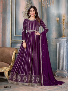 Alta calidad Georgette bordado trabajo Salwar Kameez traje indio y paquistaní ropa de proveedor indio - Product Image 5