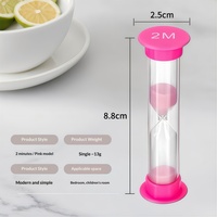 Minuteur cylindrique moderne en forme de sablier 30s/1min/2min/3min/5min/10min en ABS, portable, léger, écologique, fait main, durable