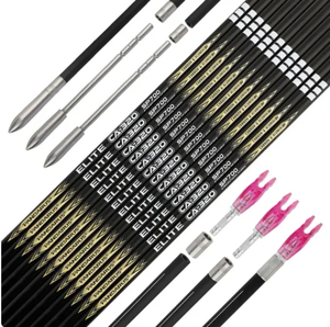 ลูกธนูคาร์บอนเคลือบอลูมิเนียม Pandarus X10 CA320 ขนาด 3.2 มม. จำนวน 12 ชิ้น ความตรง -/+0.0015 นิ้ว รุ่น Sp325-1000 ไม่มีครีบ  ทำจากคาร์บอน - Product Image 1