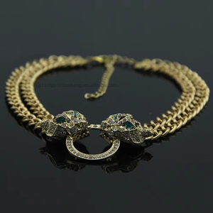 Collar Shang con Colgante de Cabeza de Leopardo, Cadena Corta para Clavícula, Collar de Moda Tanjing Lijing para Mujer - Product Image 3