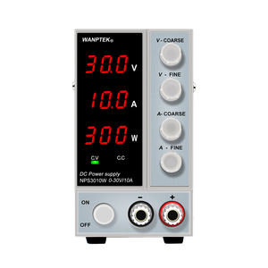 แหล่งจ่ายไฟฟ้ากระแสตรงแบบปรับค่าได้ WANPTEK <span class=keywords><strong>30V</strong></span> <span class=keywords><strong>10A</strong></span> สำหรับงานซ่อม, ห้องปฏิบัติการ, การออกแบบ, โรงเรียน, การทดสอบ, การชุบโลหะด้วยไฟฟ้า, การชาร์จ, รุ่น NPS3010W - Product Image 1