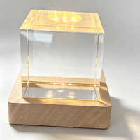 Cube en verre cristal transparent 8*8*8cm K9, bloc de cristal vierge pour gravure laser 3D, souvenir personnalisé, lampe de nuit