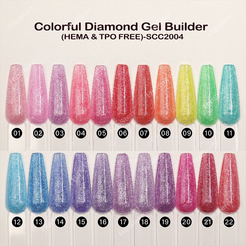 เครื่องมือสร้างเจลเพชรสีสันสดใส (ฟรี Hema &amp; TPO)