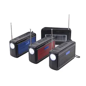 Wireless Speaker with Dual Light FM Radio Electronic Gadgets Blue tooth Speaker Mini Outdoor Solar Speaker