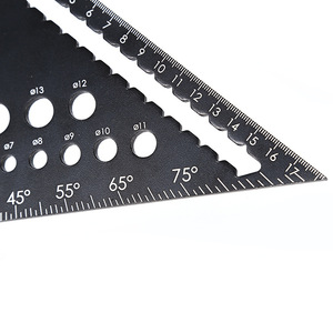 Aluminum Alloy Woodworking <b>Set</b> <b>Square</b> 7 Inch Right Angle Ruler With Perforated Holes And Table Clip For Precision Measuring - Product Image 2