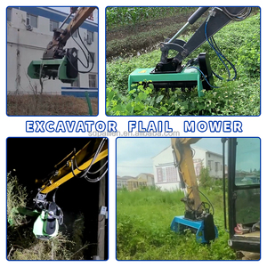 Tondeuse à fléaux d'excavatrice Paillis Herbe haute Ronces Arbustes légers Haute durabilité Coupeur d'herbe suspendu à l'avant Tondeuse à fléaux d'excavatrice - Product Image 3