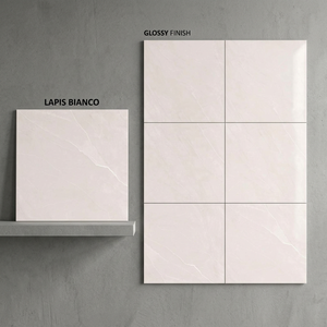 กระเบื้องพอร์ซเลนขัดเงา Ny Smoke White ขนาด 800x800 มม. ลายหินอ่อนรมควัน สำหรับปูพื้นเซรามิก - Product Image 5