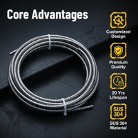 Conducto Metálico Corrugado Multifuncional Flexible, Anticorrosión, Larga Duración, Conducto Flexible de Acero Inoxidable