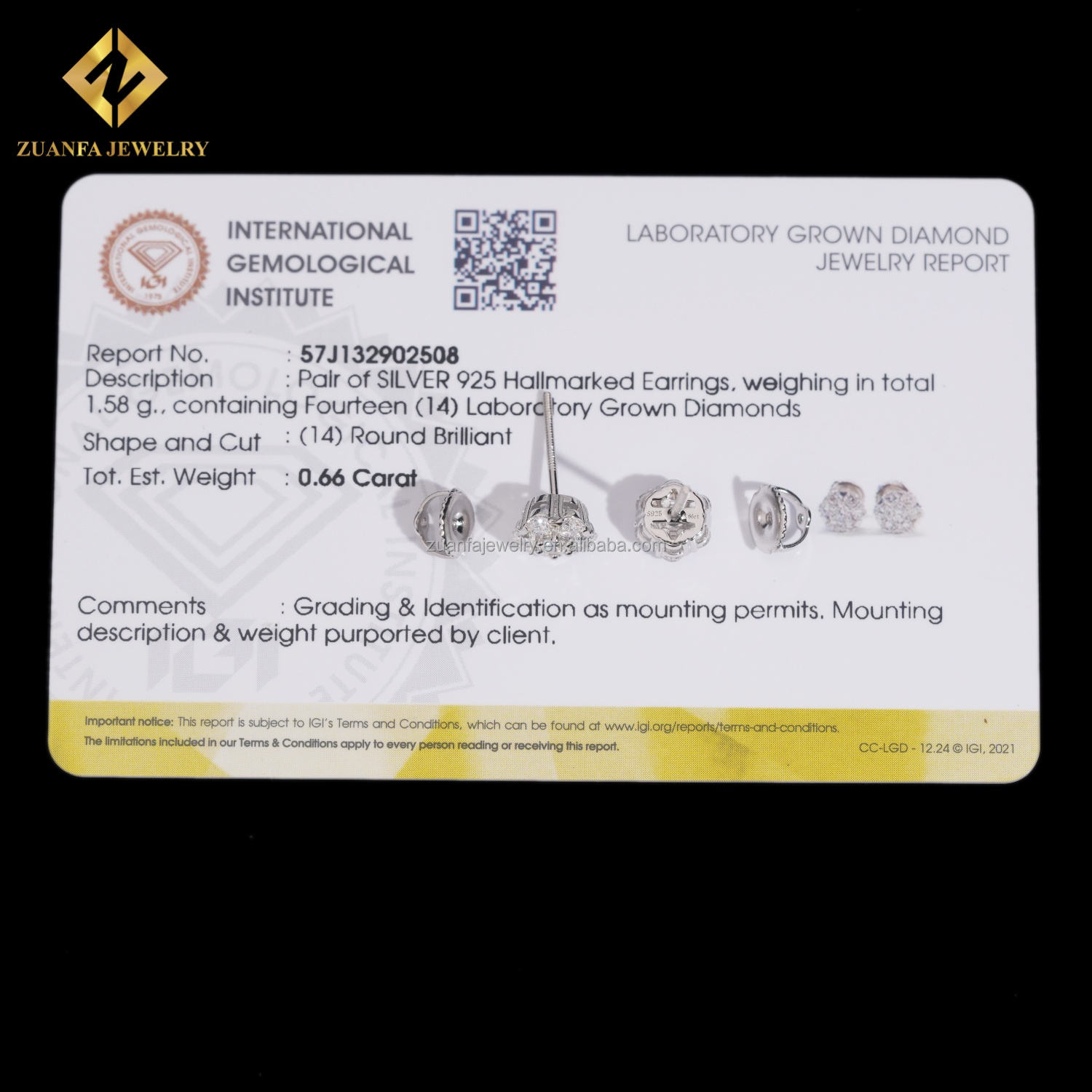 Silver IGI certificate