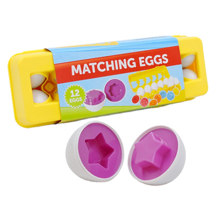 Trẻ Em Đầu Cognitional Giáo Dục Màu Hình Học Hình Dạng Ghép Nối Trò Chơi 12Pcs Phim Hoạt Hình Nhựa Trứng Phù Hợp Với Đồ Chơi - Product Image 5