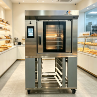 Four rotatif à gaz à 5 plateaux avec écran tactile et chauffage rapide pour la production en série alimentaire, fonctionnement stable