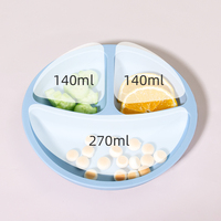 Bol d'alimentation pour tout-petits en silicone de qualité alimentaire Feiaoda, avec couvercle et assiette ronde divisée, produit de repas pour enfants