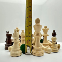 RUNAN Pièces d'échecs de luxe en bois massif brun de 3,8 pouces avec des motifs personnalisés pour les tournois d'échecs internationaux