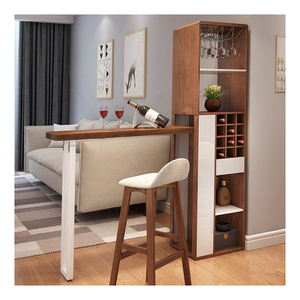 Meuble moderne de haute qualité, porte-vin, rangement pliable en bois, <span class=keywords><strong>bar</strong></span> à domicile, <span class=keywords><strong>comptoir</strong></span> - Product Image 1